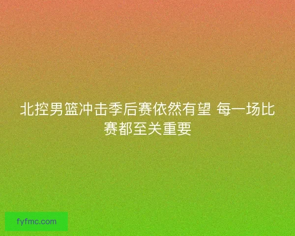 北控男篮冲击季后赛依然有望 每一场比赛都至关重要 北控男篮冲击季后赛依然有望 每一场比赛都至关重要